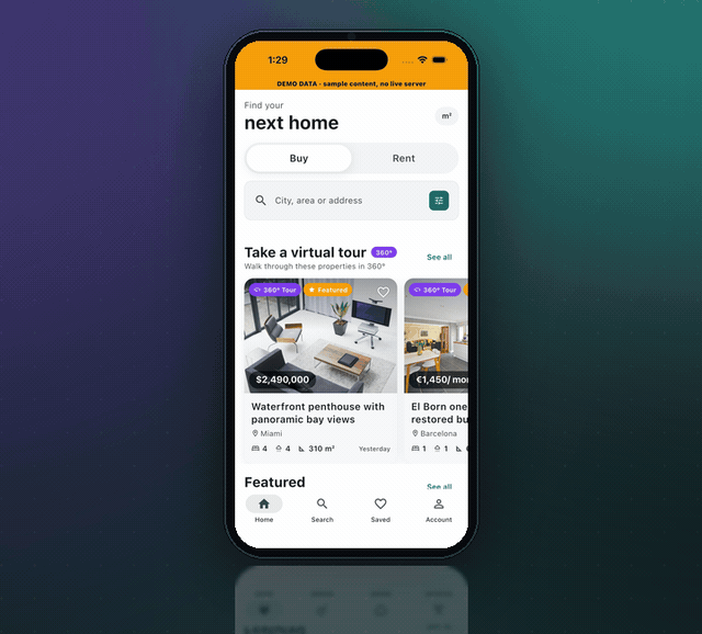 The same Tudira home screen in light mode, dark mode, and fully mirrored Arabic right-to-left layout